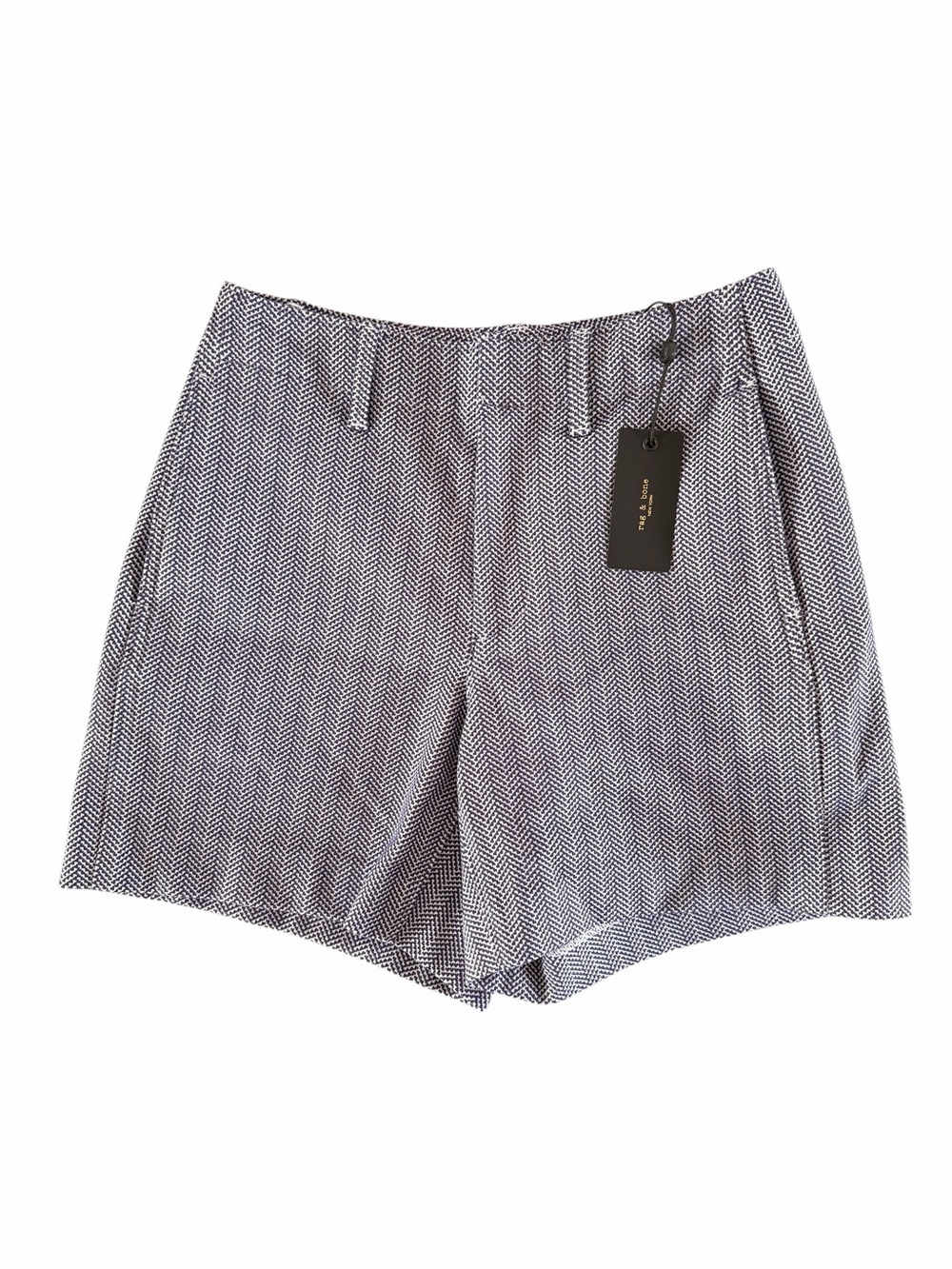 NWT rag & bone Navy and white Elvy Relaxed Tailored Shorts sz 00 (xs) - Picture 1 of 7